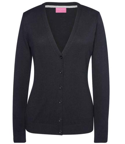 Brook Taverner Ladies Augusta V Neck Cardigan - BLK - XS